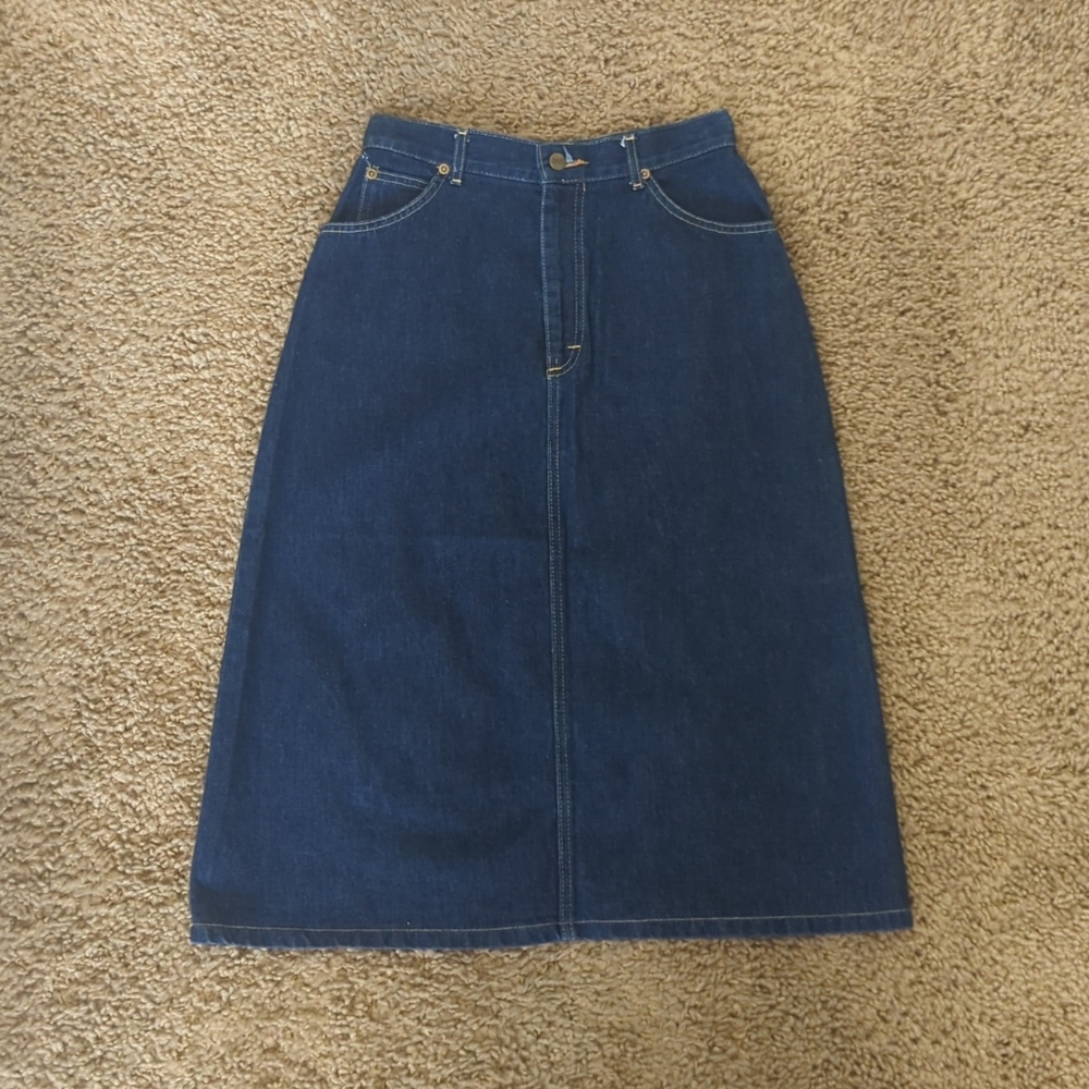 L.L Bean Long Denim Skirt